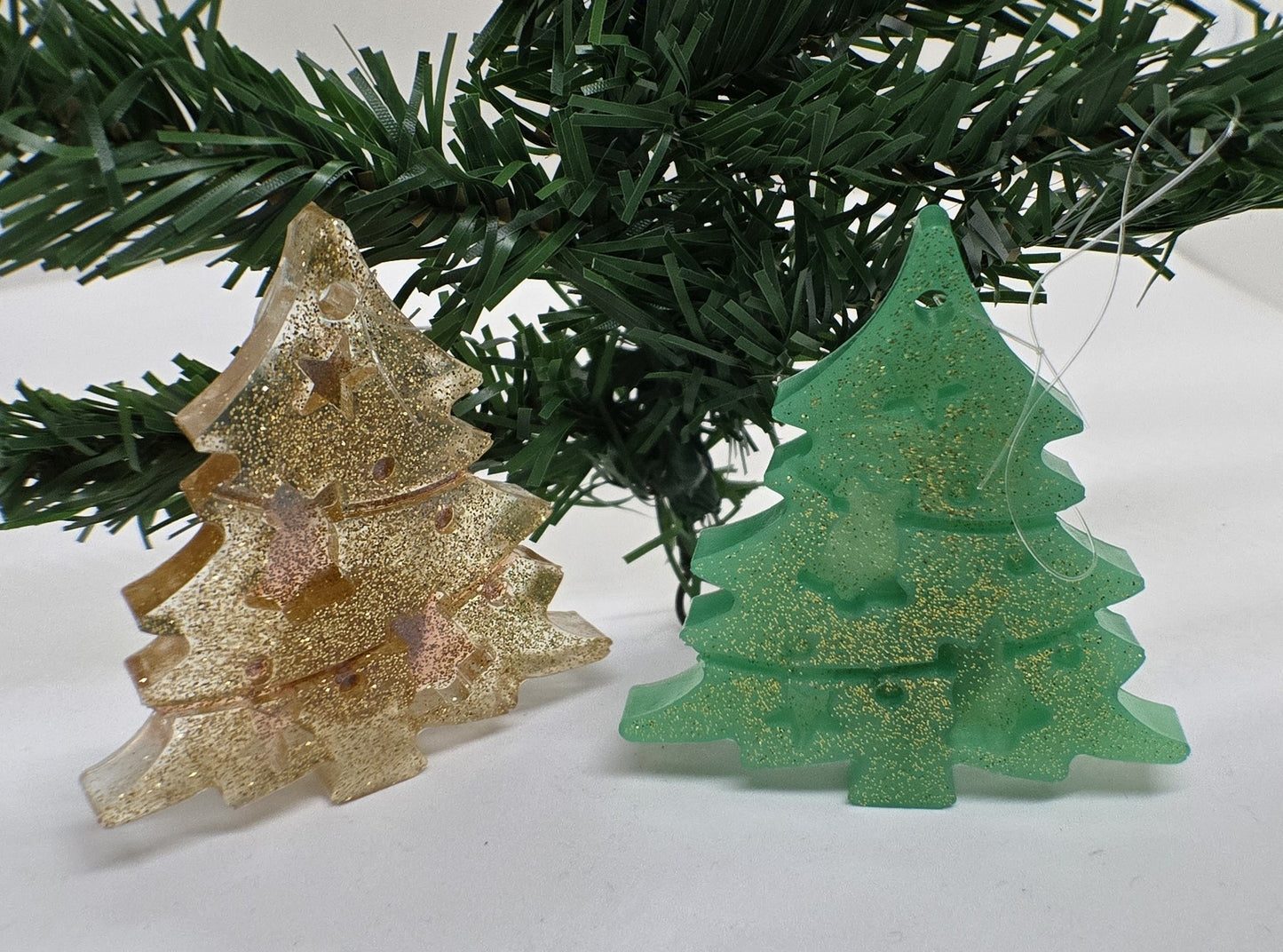 Weihnachtsbaumschmuck Set aus Epoxidharz