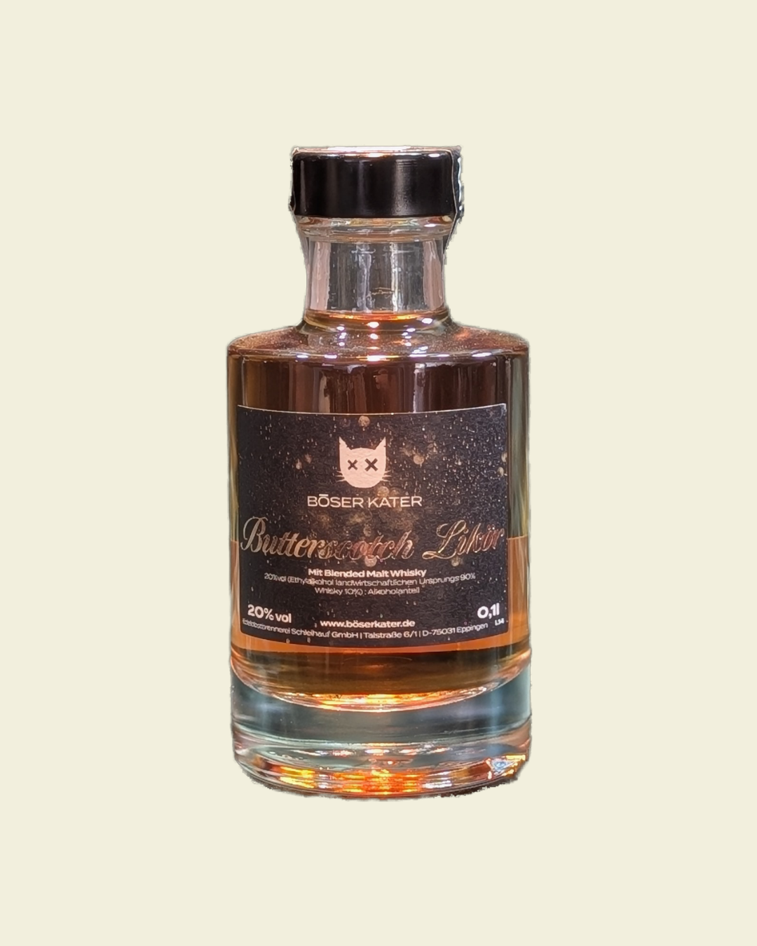Böser Kater - Butterscotch Likör mit Whisky - 0,1 - 20% Vol.