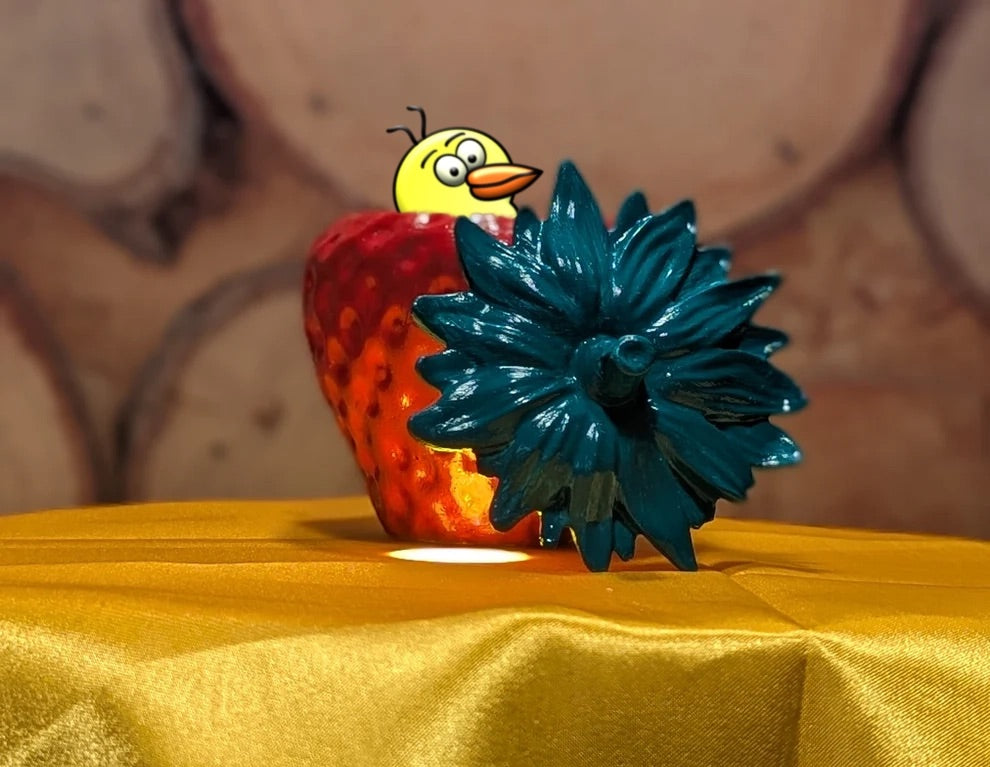 Deko Erdbeere mit Deckel aus Keramik