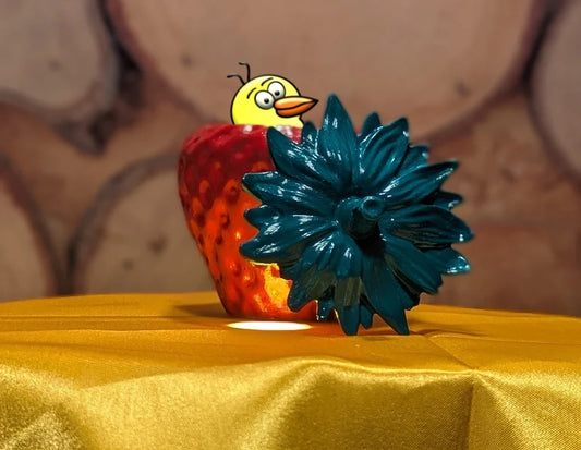 Deko Erdbeere mit Deckel aus Keramik