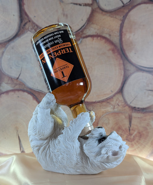 Hund als Flaschenhalter