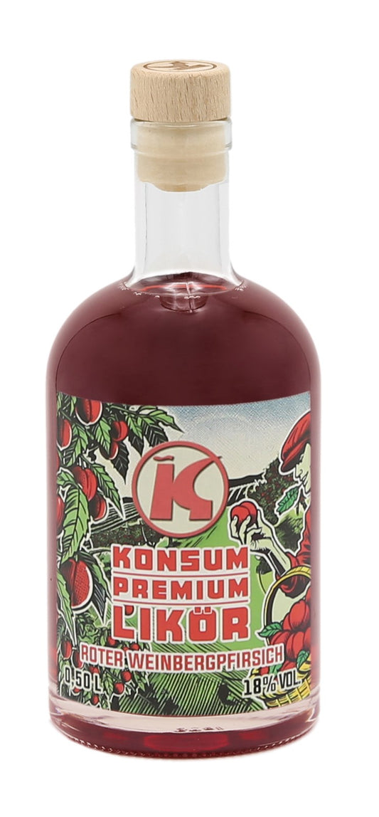 Konsum Premium Likör Roter Weinbergpfirsich